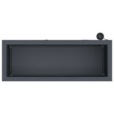 Garden Planter with LED Antracite 30 x 80 x 30 cm Steel - Low Angle