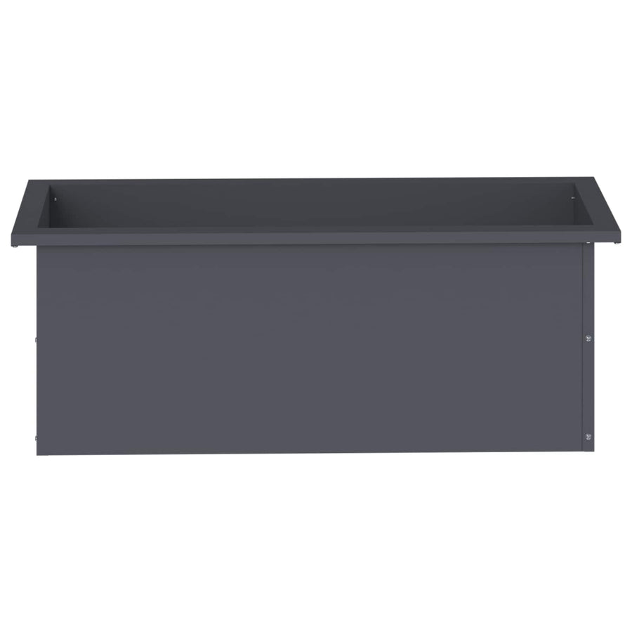 Garden Planter with LED 2 pcs Antracite 30 x 80 x 30 cm Steel