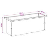 Garden Planter with LED 2 pcs Antracite 30 x 80 x 30 cm Steel