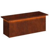 Garden Planter with LED Rusty 30 x 80 x 30 cm Weathering Steel - Front View