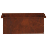 Garden Planter with LED Rusty 30 x 80 x 30 cm Weathering Steel - 45-Degree Angle