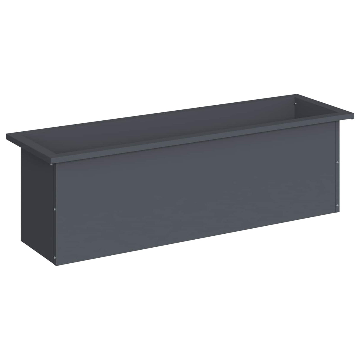 Garden Planter with LED Antracite 30 x 100 x 30 cm Steel