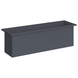 Garden Planter with LED Antracite 30 x 100 x 30 cm Steel