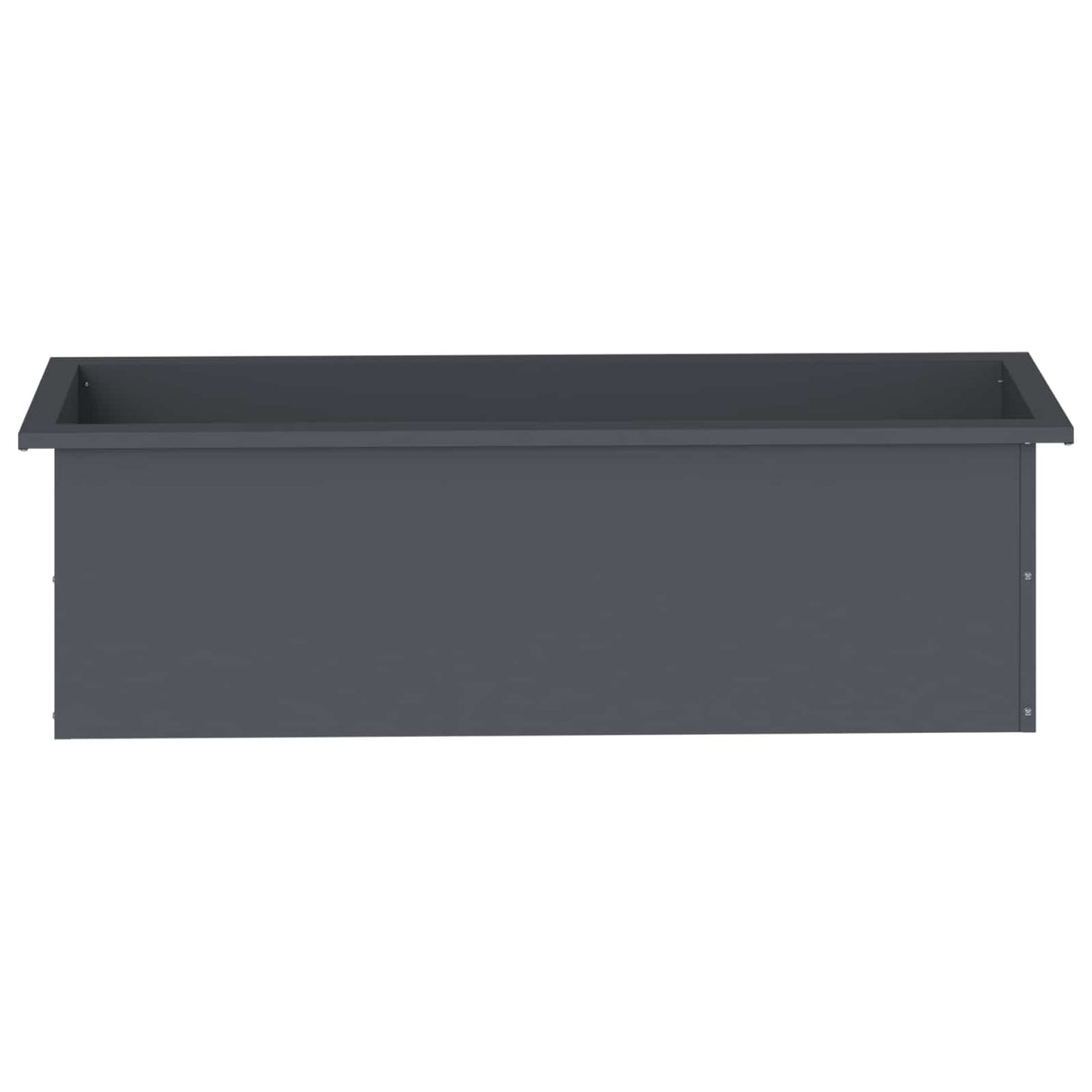 Garden Planter with LED Antracite 30 x 100 x 30 cm Steel