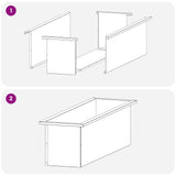 Garden Planter with LED 2 pcs Antracite 30 x 100 x 30 cm Steel - Extra Image