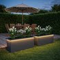 Garden Planter with LED 2 pcs Antracite 30 x 100 x 30 cm Steel