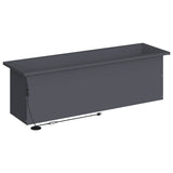 Garden Planter with LED 2 pcs Antracite 30 x 100 x 30 cm Steel - 45-Degree Angle