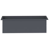 Garden Planter with LED 2 pcs Antracite 30 x 100 x 30 cm Steel - Side View