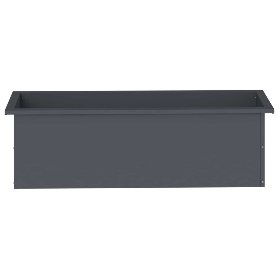 Garden Planter with LED 2 pcs Antracite 30 x 100 x 30 cm Steel