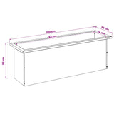 Garden Planter with LED 2 pcs Antracite 30 x 100 x 30 cm Steel - Extra Image