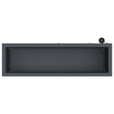 Garden Planter with LED 2 pcs Antracite 30 x 100 x 30 cm Steel