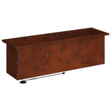 Garden Planter with LED 2 pcs Rusty 30 x 100 x 30 cm - Low Angle