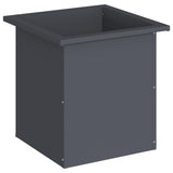 Garden Planter with LED Antracite 40 x 40 x 40 cm Steel