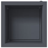 Garden Planter with LED Antracite 40 x 40 x 40 cm Steel - Close-Up Angle
