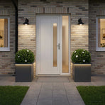 Garden Planter with LED 2 pcs Antracite 40 x 40 x 40 cm Steel