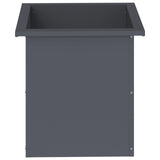 Garden Planter with LED 2 pcs Antracite 40 x 40 x 40 cm Steel