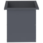 Garden Planter with LED 2 pcs Antracite 40 x 40 x 40 cm Steel