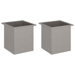 Garden Planter with LED 2 pcs Rusty 40 x 40 x 40 cm