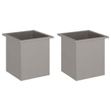 Garden Planter with LED 2 pcs Rusty 40 x 40 x 40 cm - Side View