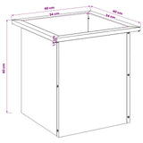 Garden Planter with LED 2 pcs Rusty 40 x 40 x 40 cm - Extra Image