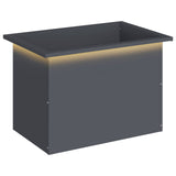 Garden Planter with LED Antracite 40 x 60 x 40 cm Steel - Front View
