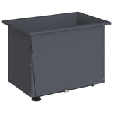 Garden Planter with LED Antracite 40 x 60 x 40 cm Steel