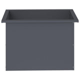 Garden Planter with LED Antracite 40 x 60 x 40 cm Steel - 45-Degree Angle
