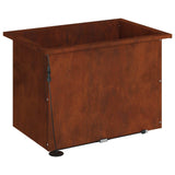 Garden Planter with LED Rusty 40 x 60 x 40 cm Weathering Steel