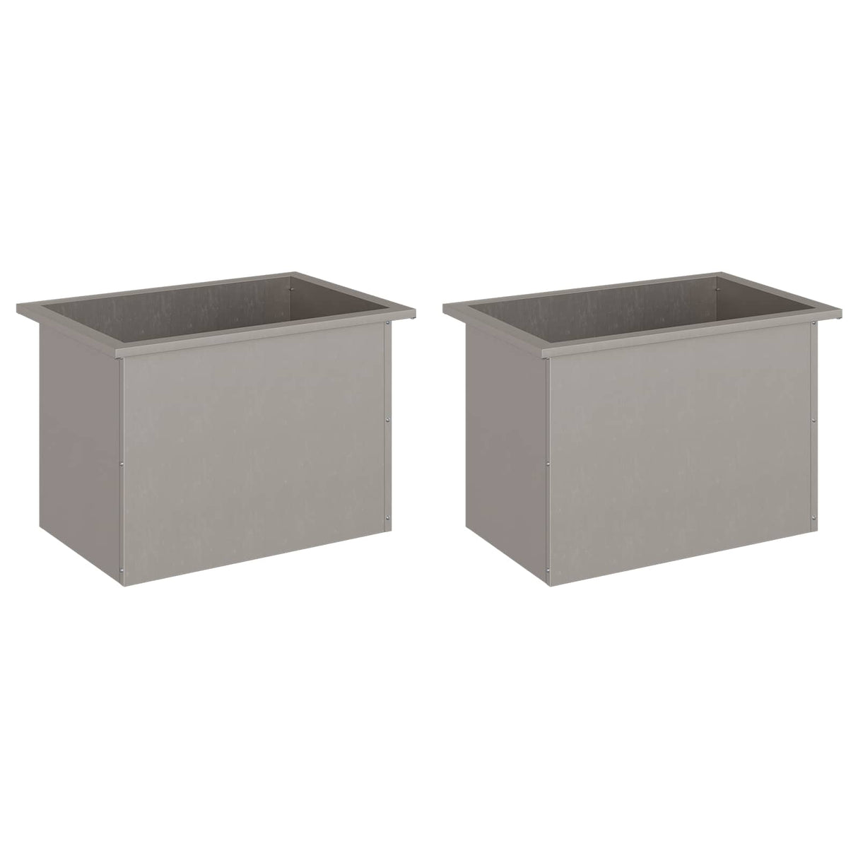 Garden Planter with LED 2 pcs Rusty 40 x 60 x 40 cm