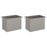 Garden Planter with LED 2 pcs Rusty 40 x 60 x 40 cm