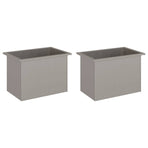 Garden Planter with LED 2 pcs Rusty 40 x 60 x 40 cm