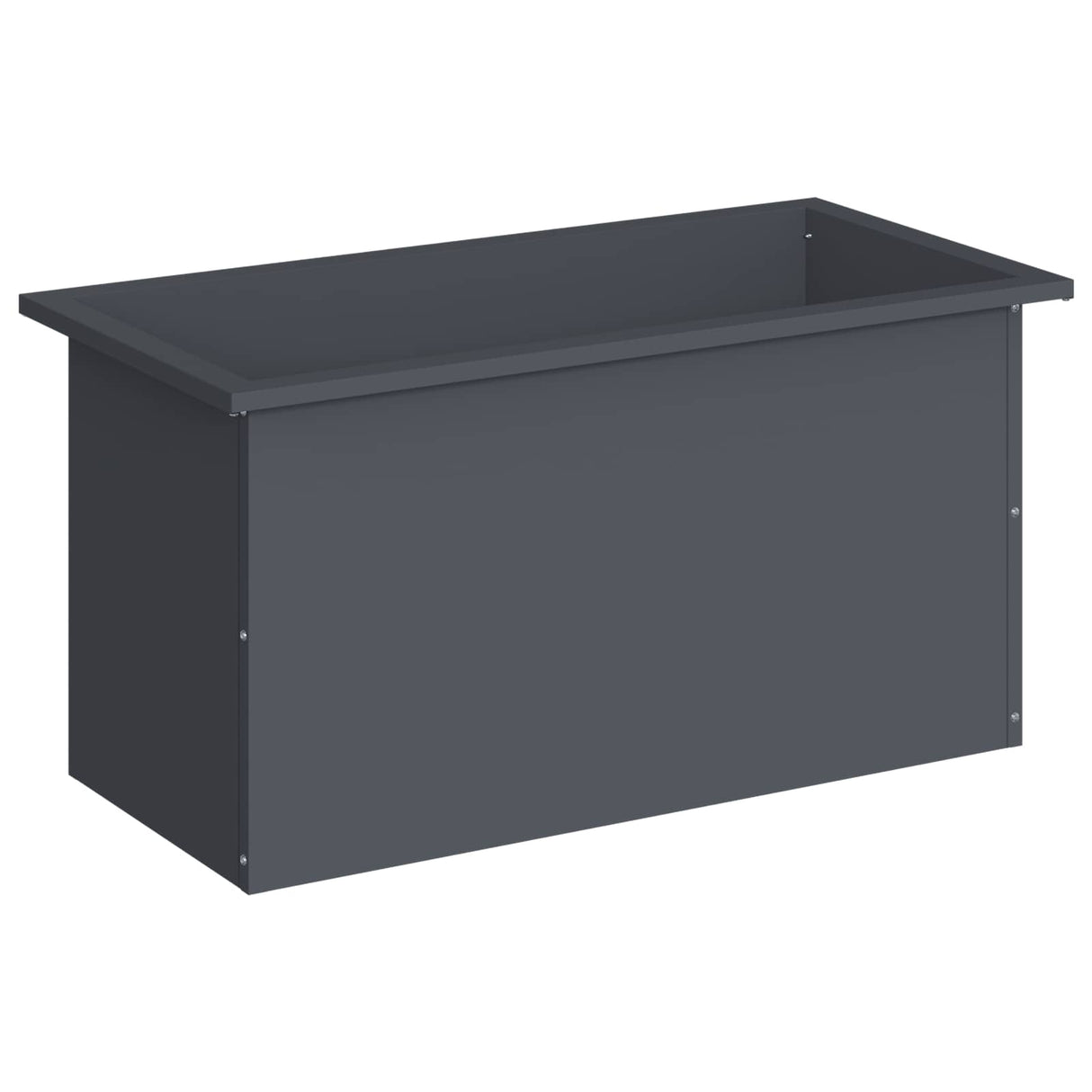 Garden Planter with LED Antracite 40 x 80 x 40 cm Steel