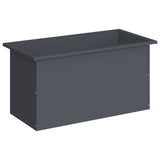 Garden Planter with LED Antracite 40 x 80 x 40 cm Steel - Side View