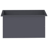 Garden Planter with LED Antracite 40 x 80 x 40 cm Steel - Top-Down View