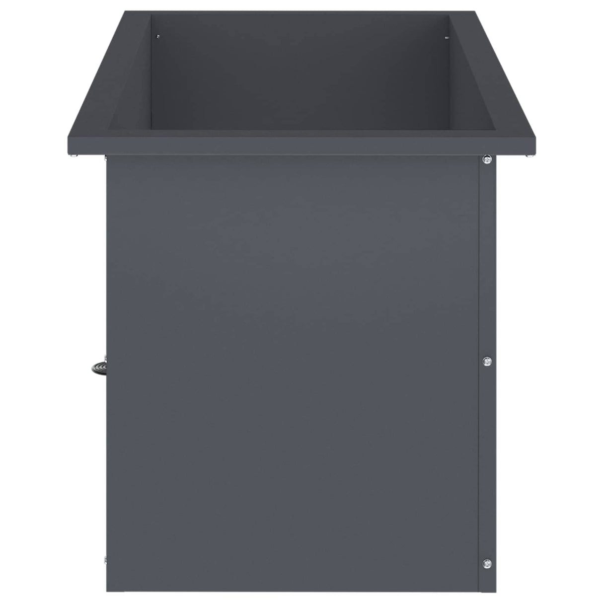 Garden Planter with LED 2 pcs Antracite 40 x 80 x 40 cm Steel