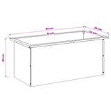 Garden Planter with LED 2 pcs Antracite 40 x 80 x 40 cm Steel - Extra Image