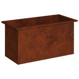 Garden Planter with LED Rusty 40 x 80 x 40 cm Weathering Steel - Side View