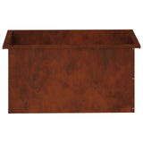 Garden Planter with LED Rusty 40 x 80 x 40 cm Weathering Steel