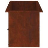Garden Planter with LED Rusty 40 x 80 x 40 cm Weathering Steel