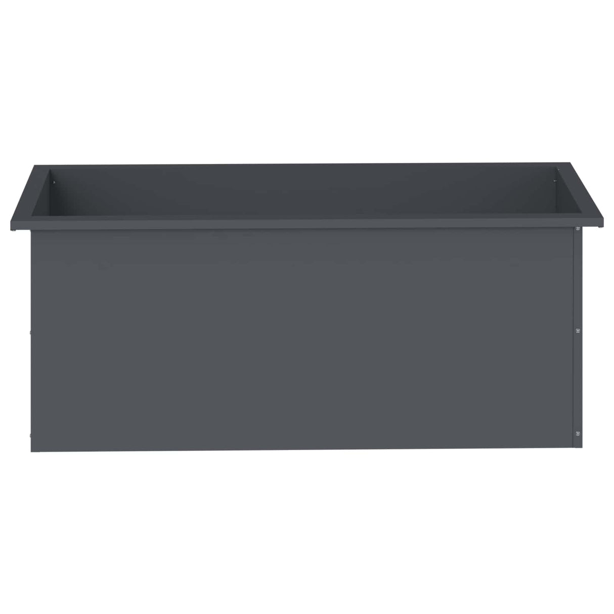Garden Planter with LED Antracite 40 x 100 x 40 cm Steel