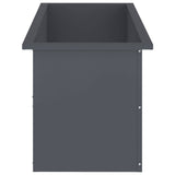 Garden Planter with LED Antracite 40 x 100 x 40 cm Steel
