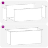 Garden Planter with LED 2 pcs Antracite 40 x 100 x 40 cm Steel