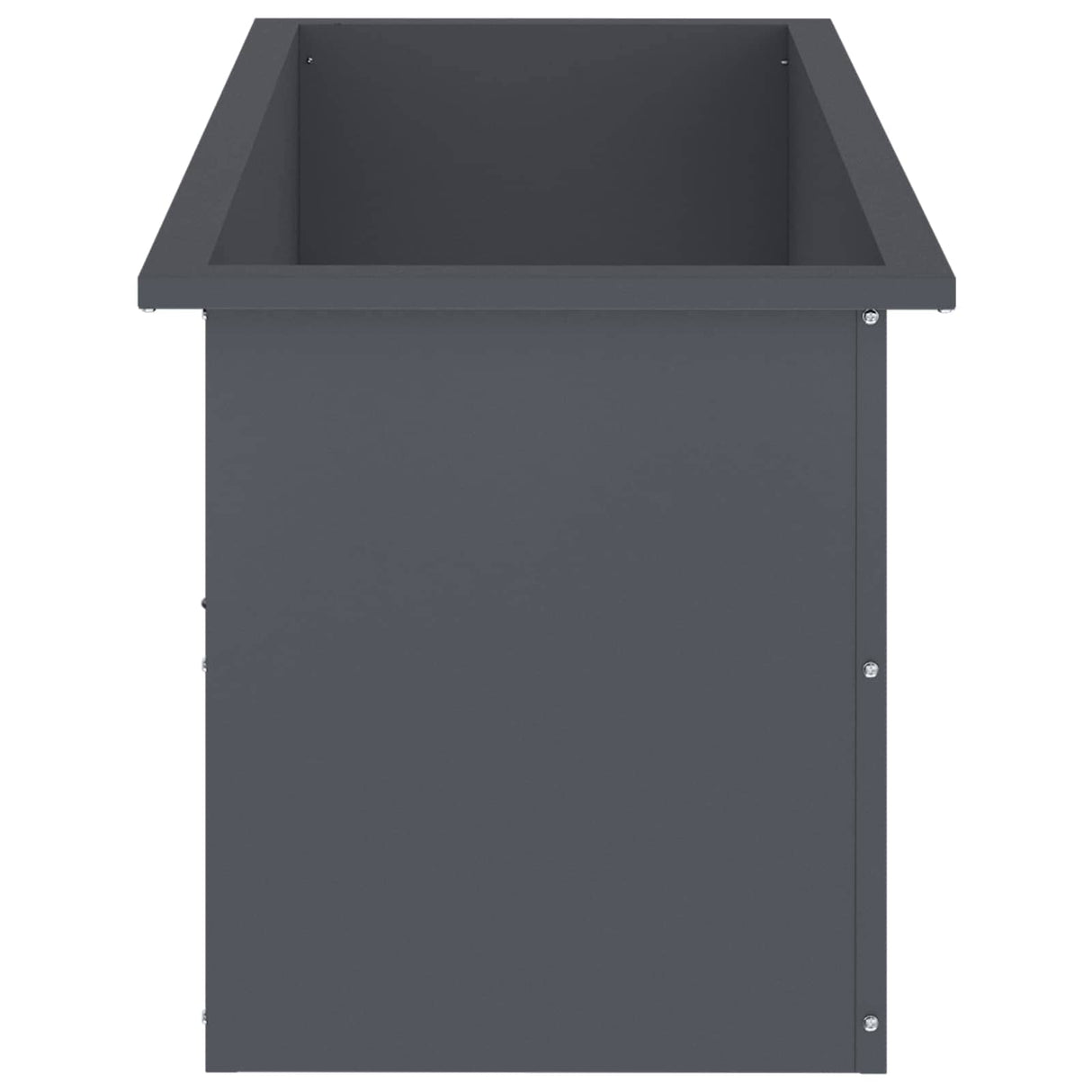 Garden Planter with LED 2 pcs Antracite 40 x 100 x 40 cm Steel