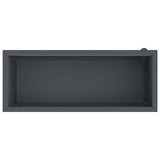 Garden Planter with LED 2 pcs Antracite 40 x 100 x 40 cm Steel - Rear View