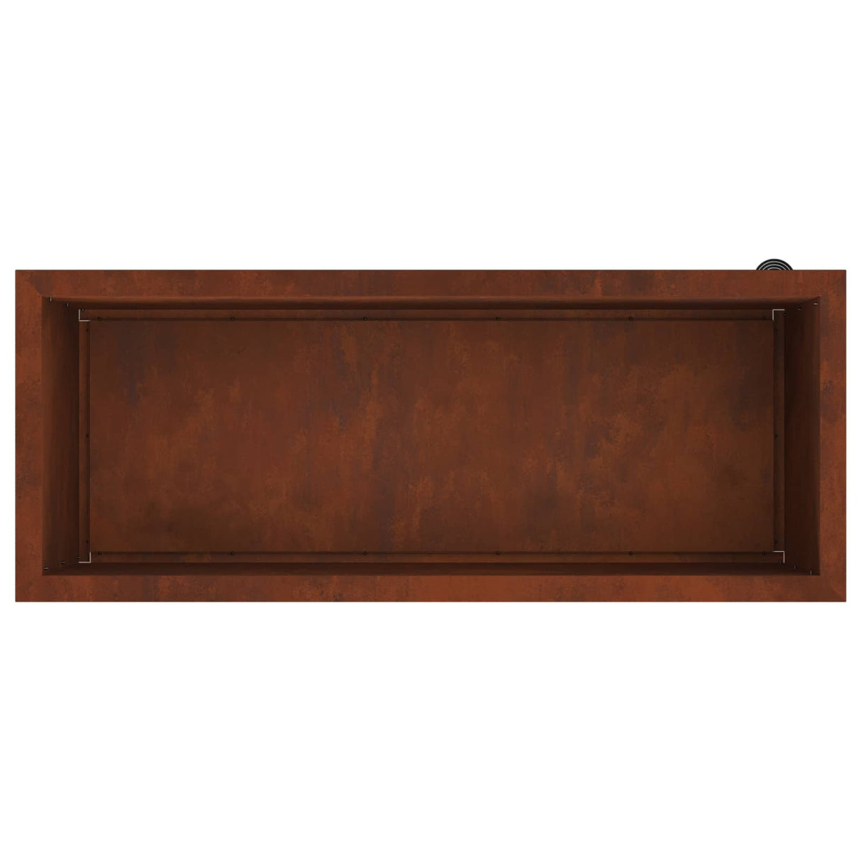 Garden Planter with LED 2 pcs Rusty 40 x 100 x 40 cm