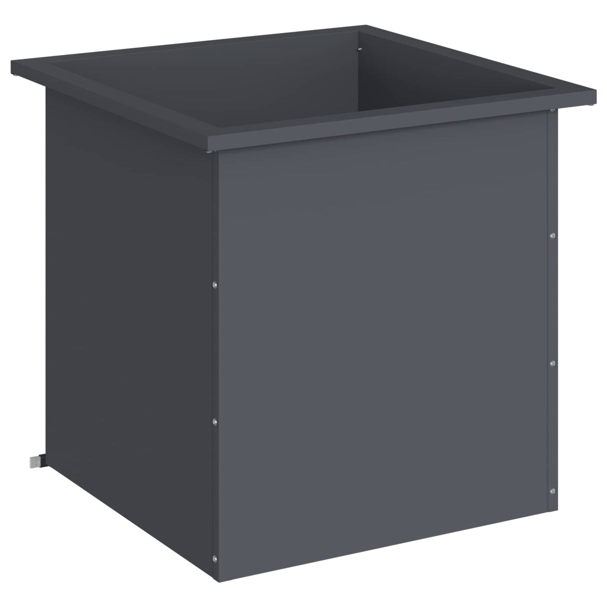 Garden Planter with LED Antracite 50 x 50 x 48 cm Steel