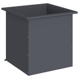 Garden Planter with LED Antracite 50 x 50 x 48 cm Steel - Top-Down View
