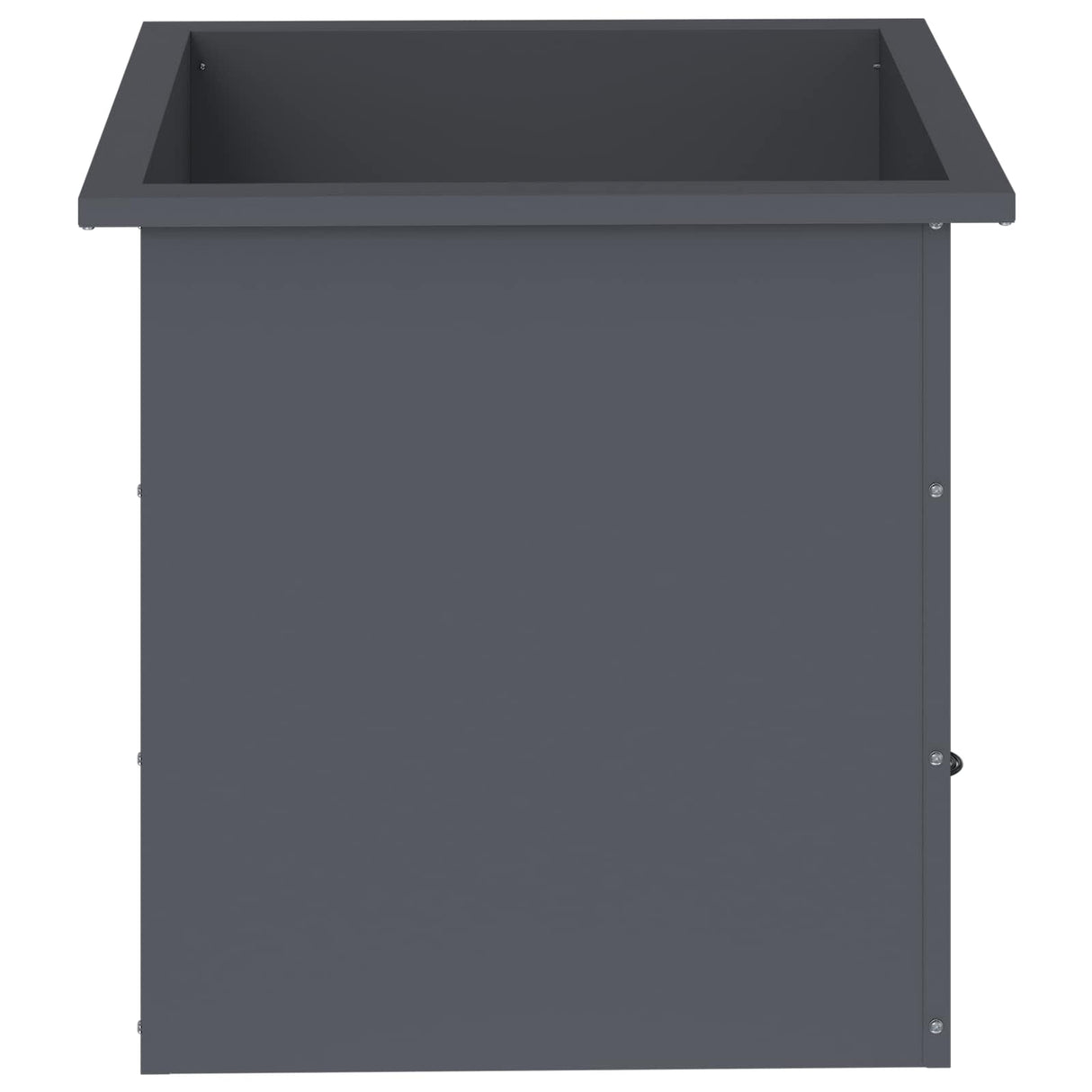 Garden Planter with LED Antracite 50 x 50 x 48 cm Steel