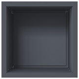 Garden Planter with LED Antracite 50 x 50 x 48 cm Steel - Close-Up Angle