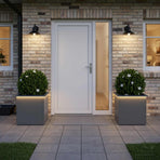 Garden Planter with LED 2 pcs Antracite 50 x 50 x 48 cm Steel